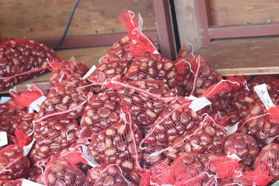 Sale of five-kilo bags of chestnuts