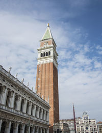 Low angle view of big ben against sky