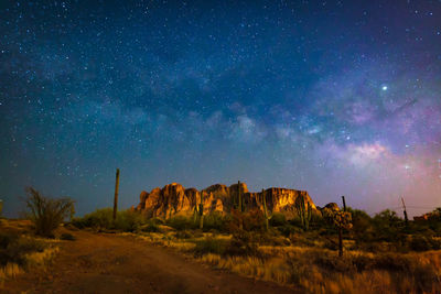 Scenic view of sky at night