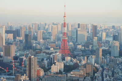 Aerial view of buildings in city