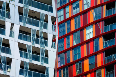 Low angle view of modern building in city