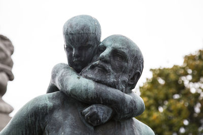 Close-up of statue against clear sky