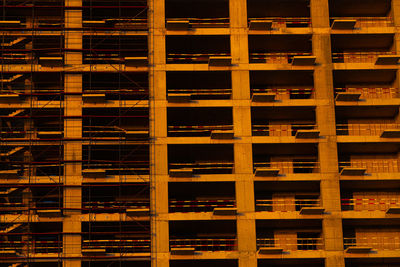 Low angle view of building at construction site