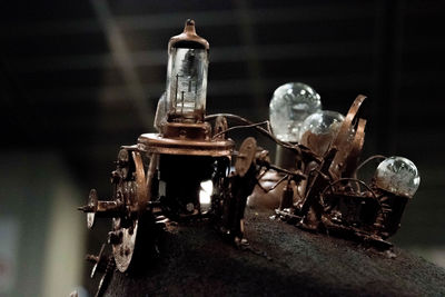 Close-up of rusty machine part