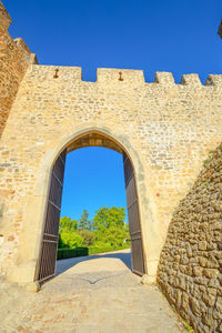 Built structure against clear blue sky