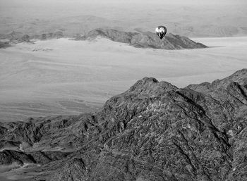 Scenic view of desert landscape from a hotair balloon