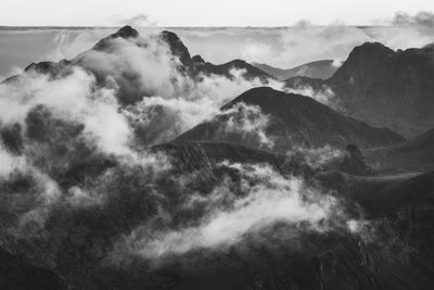 Moody landscape from carpathian mountains, romania.