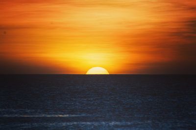 View of sea at sunset