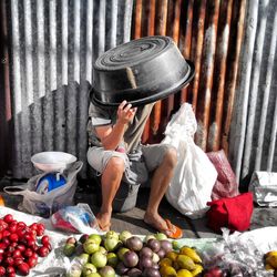 Full frame shot of vegetables for sale in market