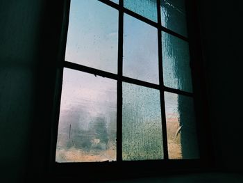 Close-up of wet window