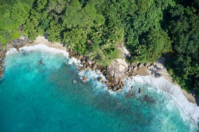 High angle view of sea