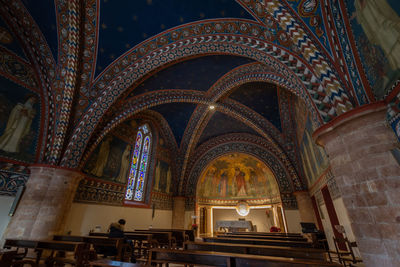 Low angle view of ceiling of building