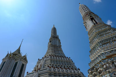 Low angle view of temple building against sky