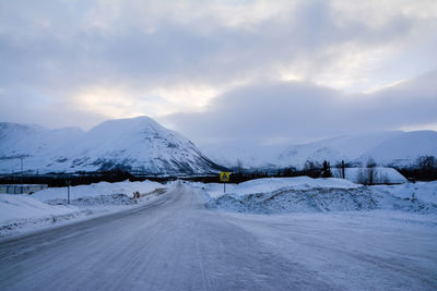 Snowcapped mountains against sky