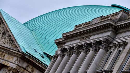 Low angle view of city against sky