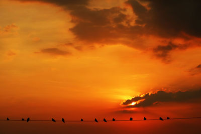 Scenic view of sunset