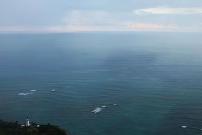 High angle view of sea against sky