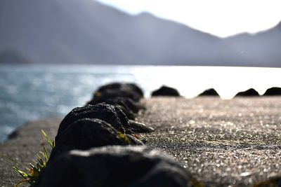 Close-up of sea against sky