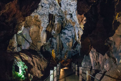 Rock formations in cave