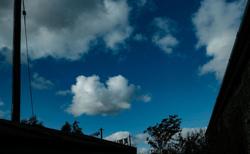 Low angle view of building against cloudy sky
