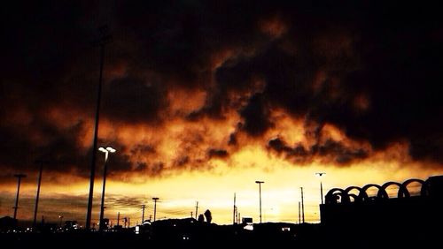 Low angle view of dramatic sky