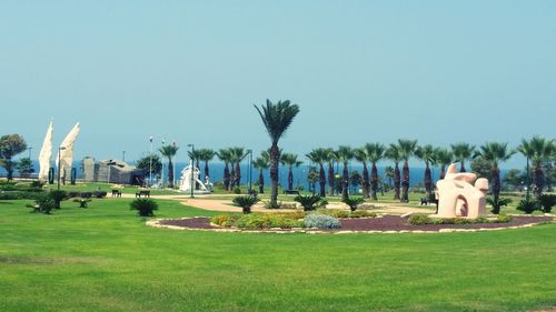 Panoramic view of park against sky