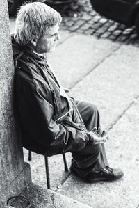 Man sitting outdoors