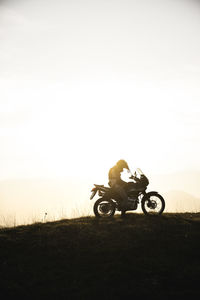 Man riding bicycle