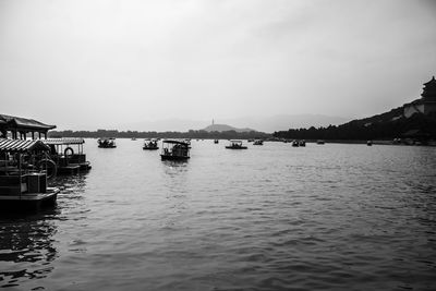 Boats in sea