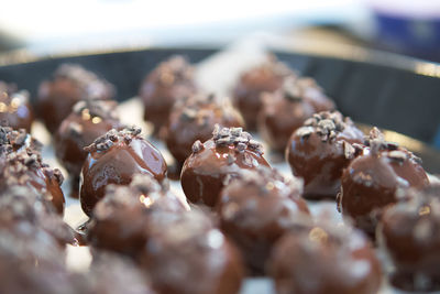 Close-up of chocolate cake