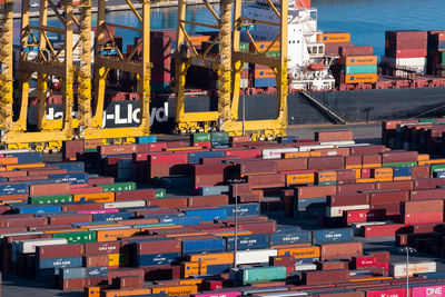 Aerial view of commercial dock