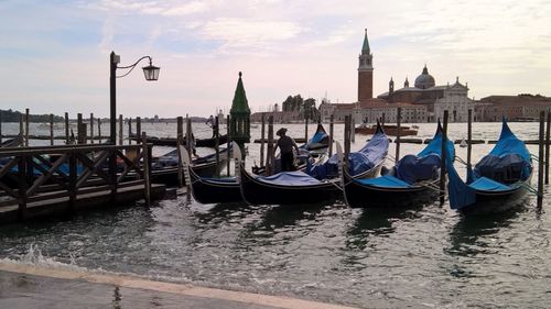 Boats in river