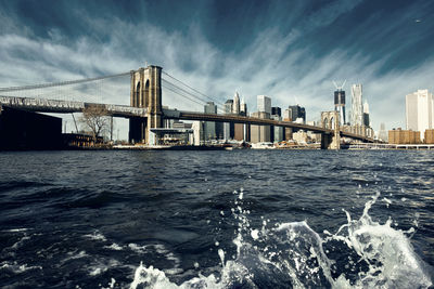 River with city in background