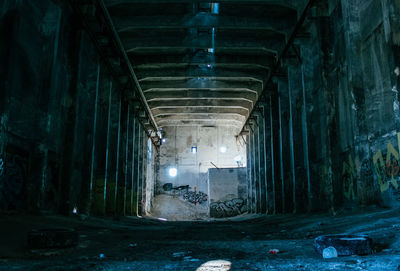 Interior of abandoned building