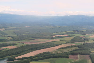 Aerial view of landscape against sky