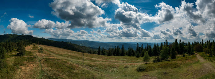 Panoramic view of landscape against sky