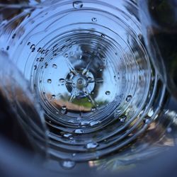 Close-up of empty water bottle