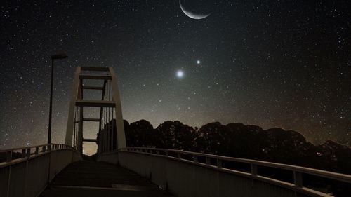 Low angle view of star field against star field