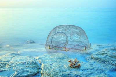Fishing net in sea