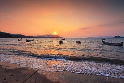 Sunset over the beach