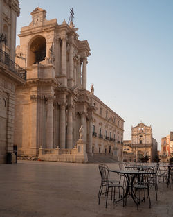 The square of ortigia, siracusa, italy