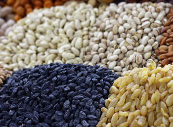 Dried fruit at the famous green bazaar in almaty, kazakhstan