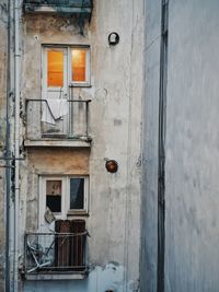 Closed door of old building