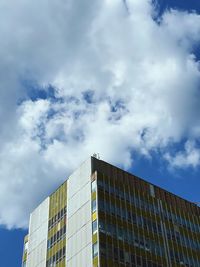 Low angle view of modern building against sky