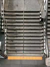 Low angle view of escalator