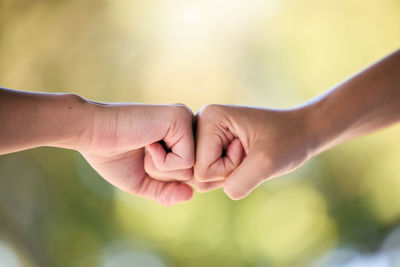 Close-up of hand