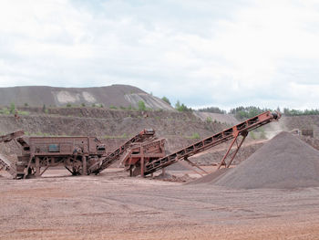 Stone crusher machine in quarry