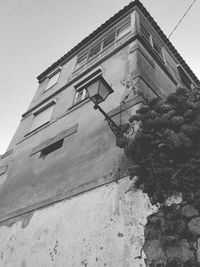 Low angle view of house against sky