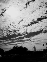 Silhouette trees against sky