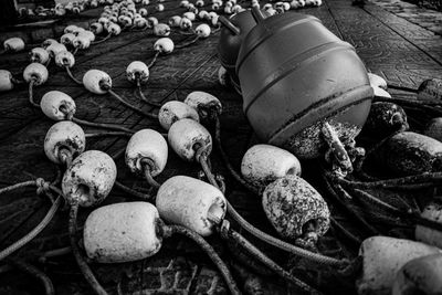 High angle view of food for sale